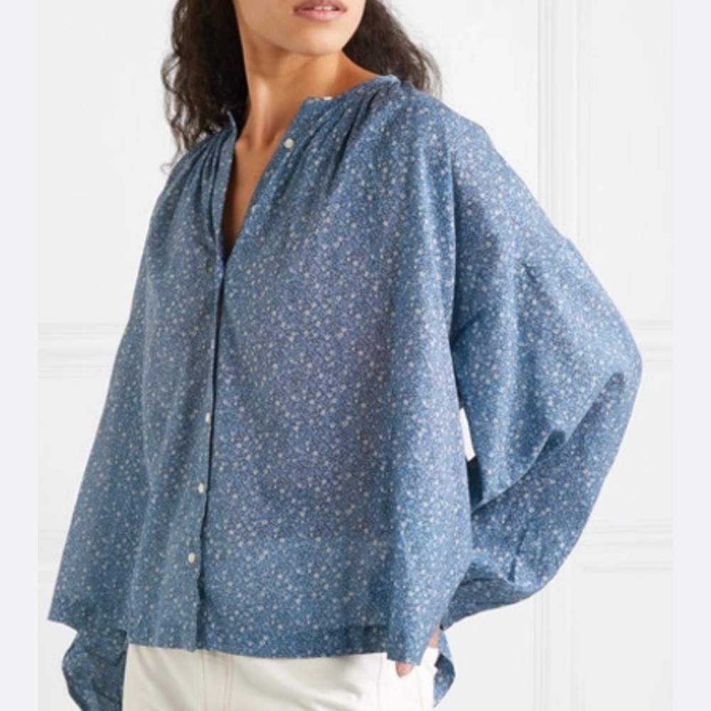Doen jane blouse blue California wildflower small